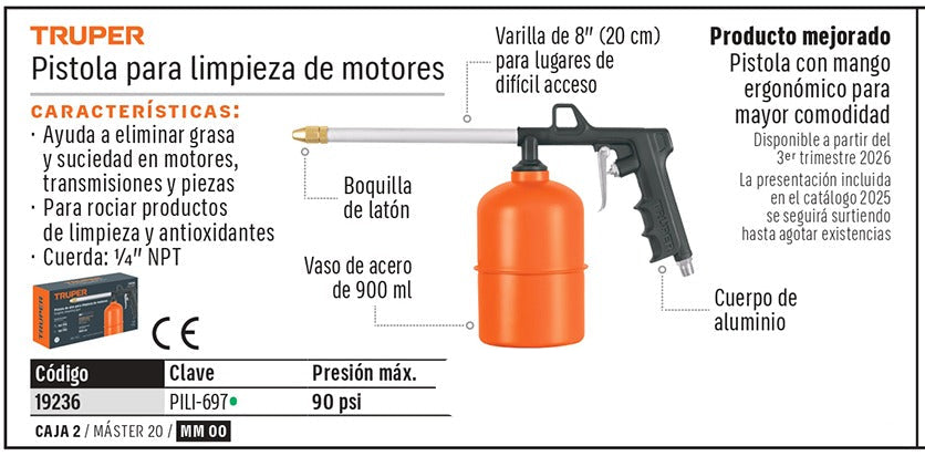 PISTOLA PARA LIMPIEZA DE MOTOR PILI-697 TRUPER