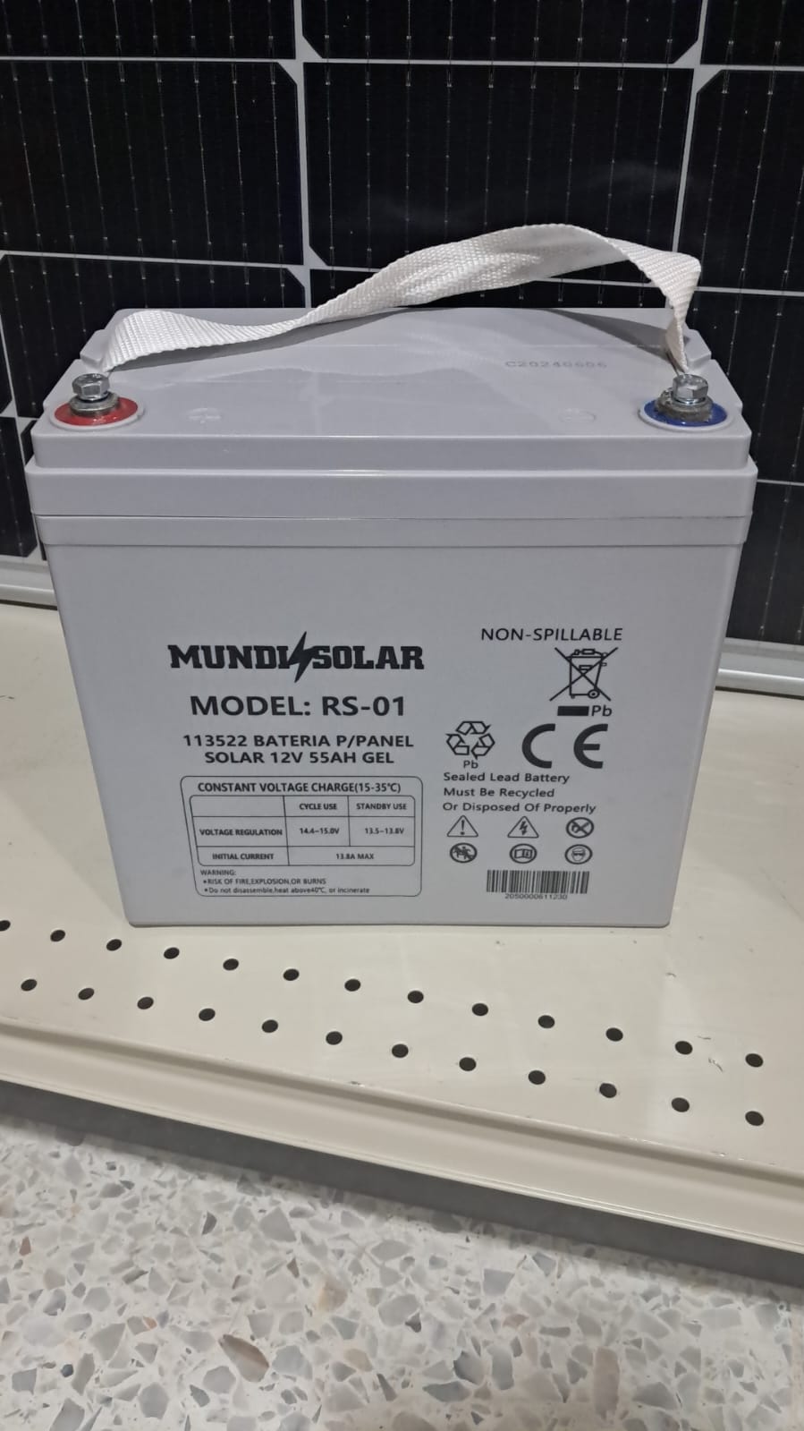 BATERIA SOLAR DE GEL DE 50 AMPERIOS