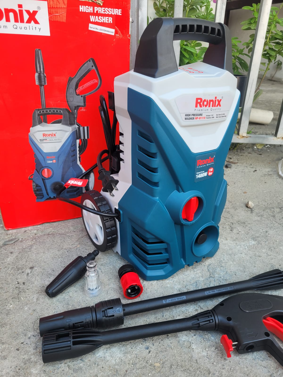HIDROLAVADORA RONIX DE 1600 LIBRAS DE PRESION