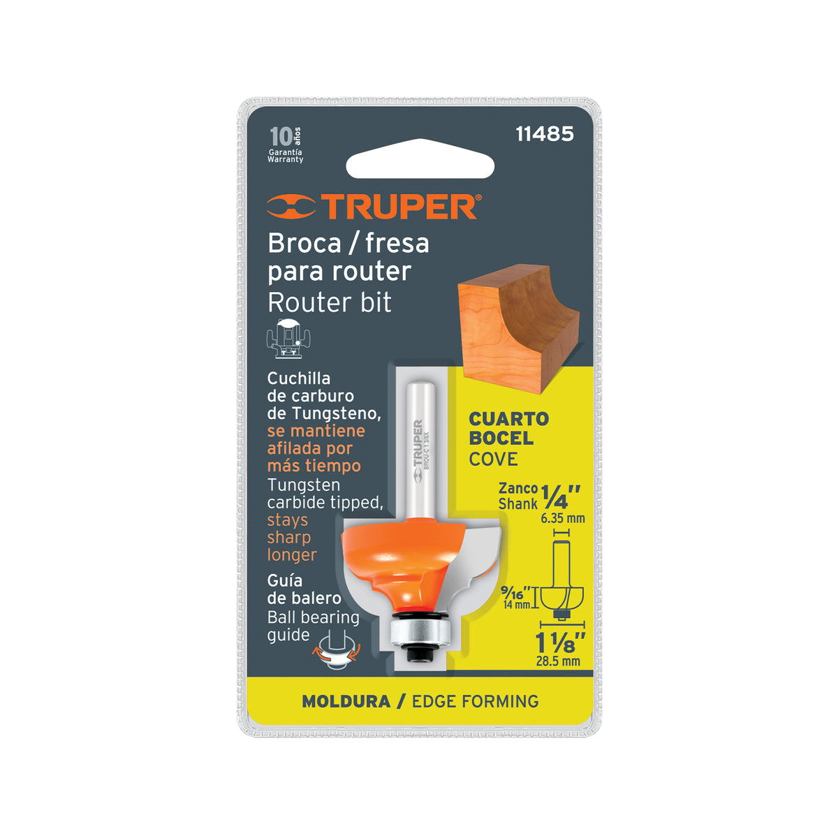 BROCA ROUTER 1-3/8X11/16 TRUPER CON BALERO