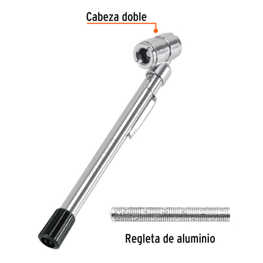 CALIBRADOR DE AIRE DOBLE TIPO PLUMA TRUPER
