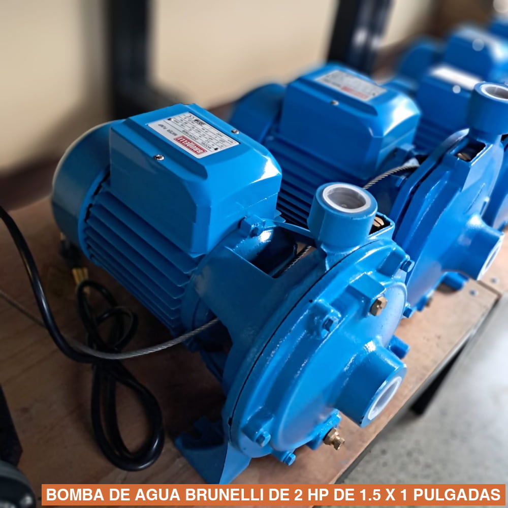 BOMBA DE AGUA BRUNELLI DE 2 HP DE 1.5 X 1 PULGADAS