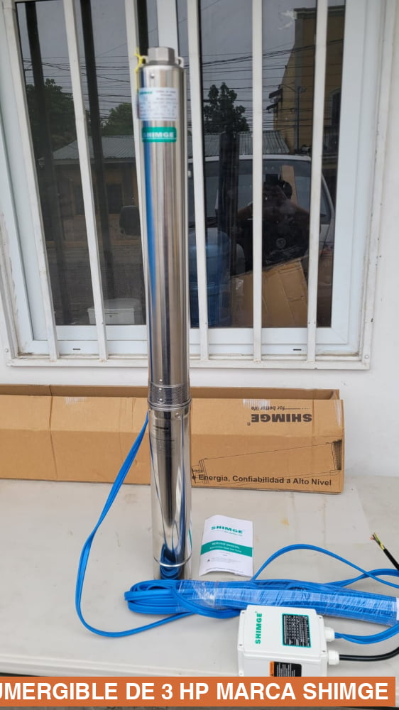BOMBA DE AGUA SUMERGIBLE DE 3 HP MARCA SHIMGE