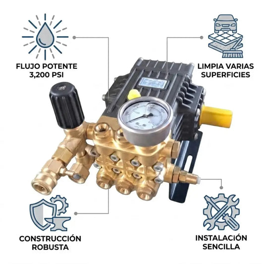 BOMBA DE HIDROLAVADORA A PRESION DE 3200 PSI