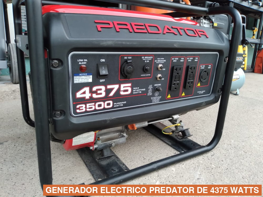 GENERADOR ELECTRICO PREDATOR DE 4375 WATTS