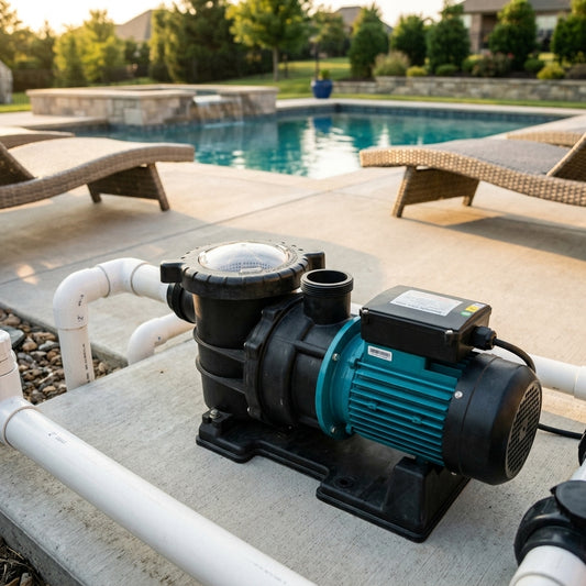 Swimming pool water pump — Estilo de Vida - Producto en Uso | Generated by Modelize