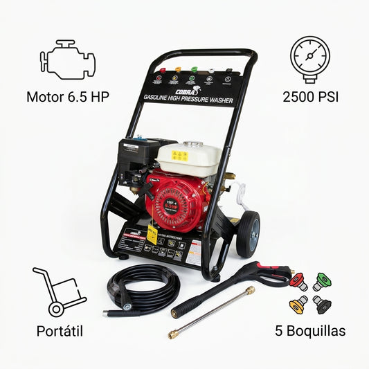 Gasoline high pressure washer — Infografia de Caracteristicas | Generated by Modelize