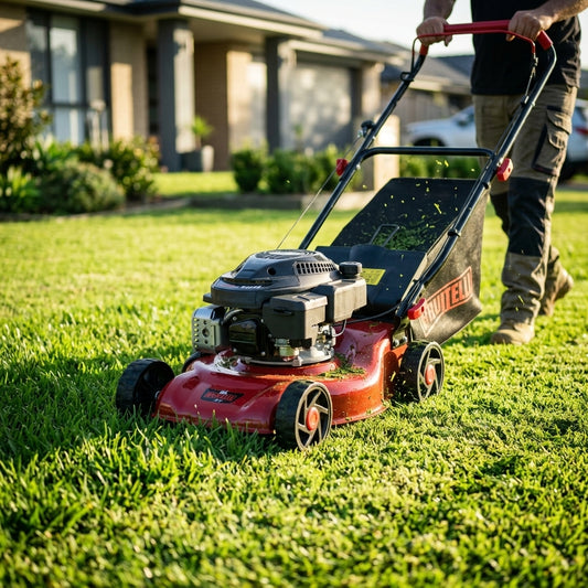 Gasoline walk-behind lawn mower — Estilo de Vida - Producto en Uso | Generated by Modelize