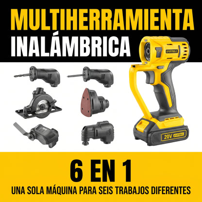 #62 TALADRO Y MULTIHERRAMIENTA INALAMBRICA 6 EN 1 DE 20V