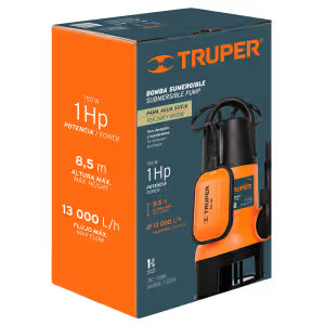 BOMBA PARA AGUA SUCIA 1-HP SUMERGIBLE TRUPER