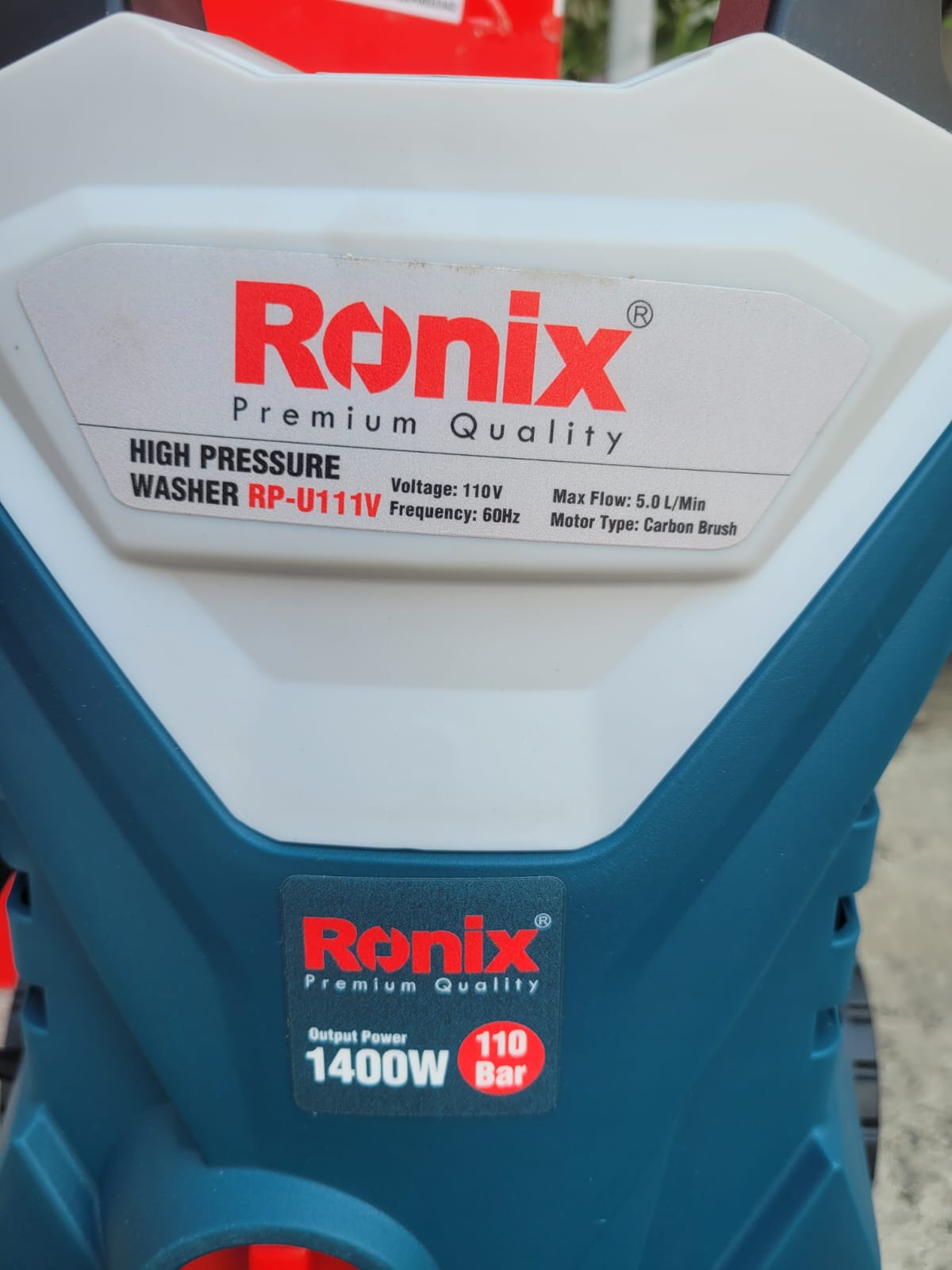 HIDROLAVADORA RONIX DE 1600 LIBRAS DE PRESION