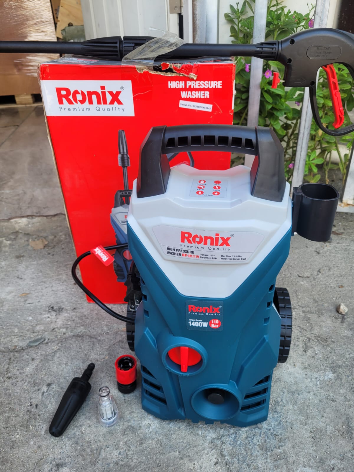 HIDROLAVADORA RONIX DE 1600 LIBRAS DE PRESION