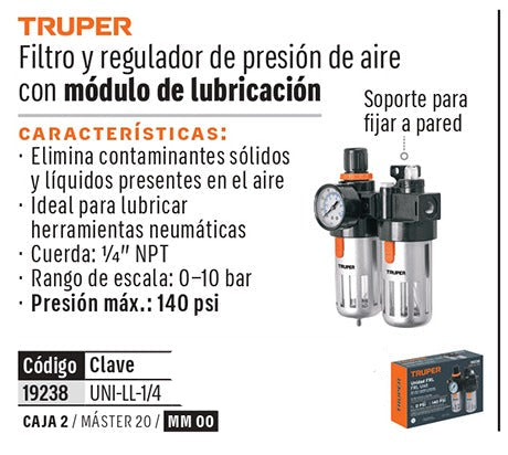 UNIDAD LIMPIEZA/LUBRICACION UNI-LL-1/4 TRUPER