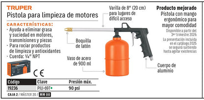 PISTOLA PARA LIMPIEZA DE MOTOR PILI-697 TRUPER