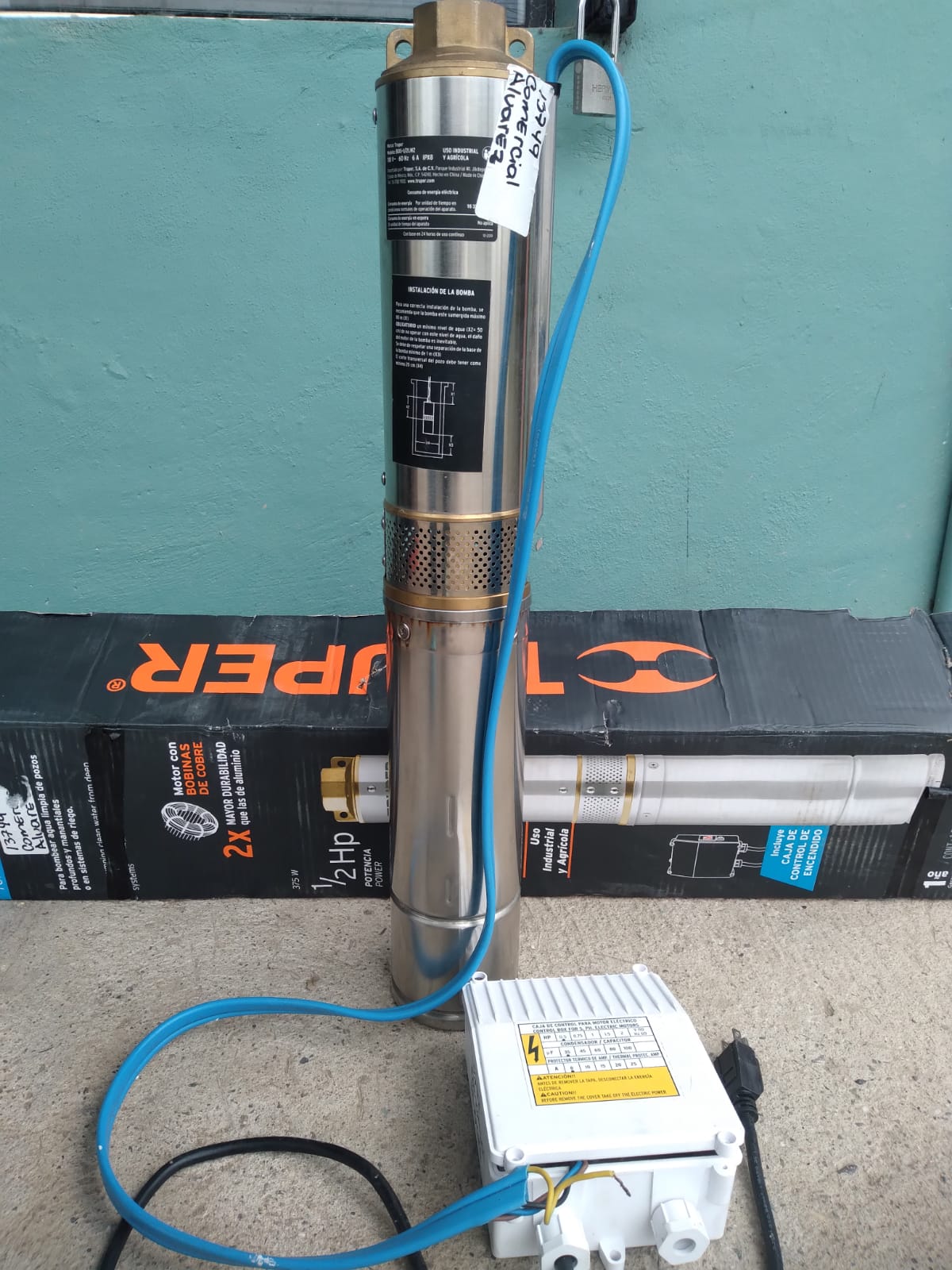 BOMBA SUMERGIBLE TRUPER DE 1/2 HP