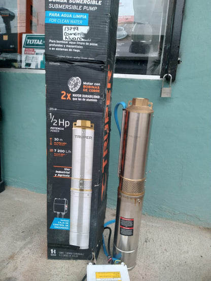 BOMBA SUMERGIBLE TRUPER DE 1/2 HP