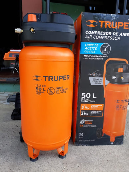COMPRESOR 50 LITROS SECO LIBRE DE ACEITE