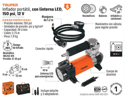 COMPRESOR DE AIRE PARA CARRO TRUPER