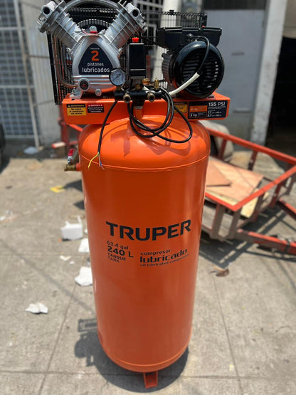 COMPRESOR TRUPER DE 240 LTS (60 GAL) / 155 PSI