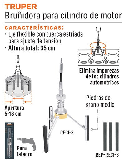 HERRAMIENTA PARA HORNEAR CILINDROS MOTOR TRUPER