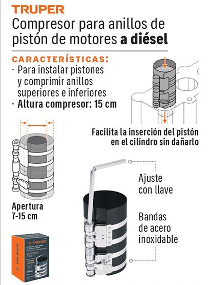 COMPRIMIDOR ANILLOS DIESEL CO-AN-DI TRUPER