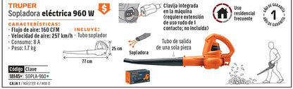 SOPLADORA ELECTRICA 960W TRUPER