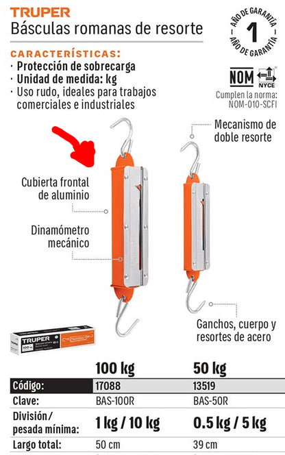 BALANZA ROMANA 100KG BAS-100R TRUPER