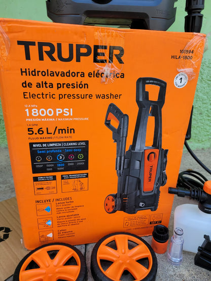 HIDROLAVADORA TRUPER DE 1,800 LIBRAS DE PRESION