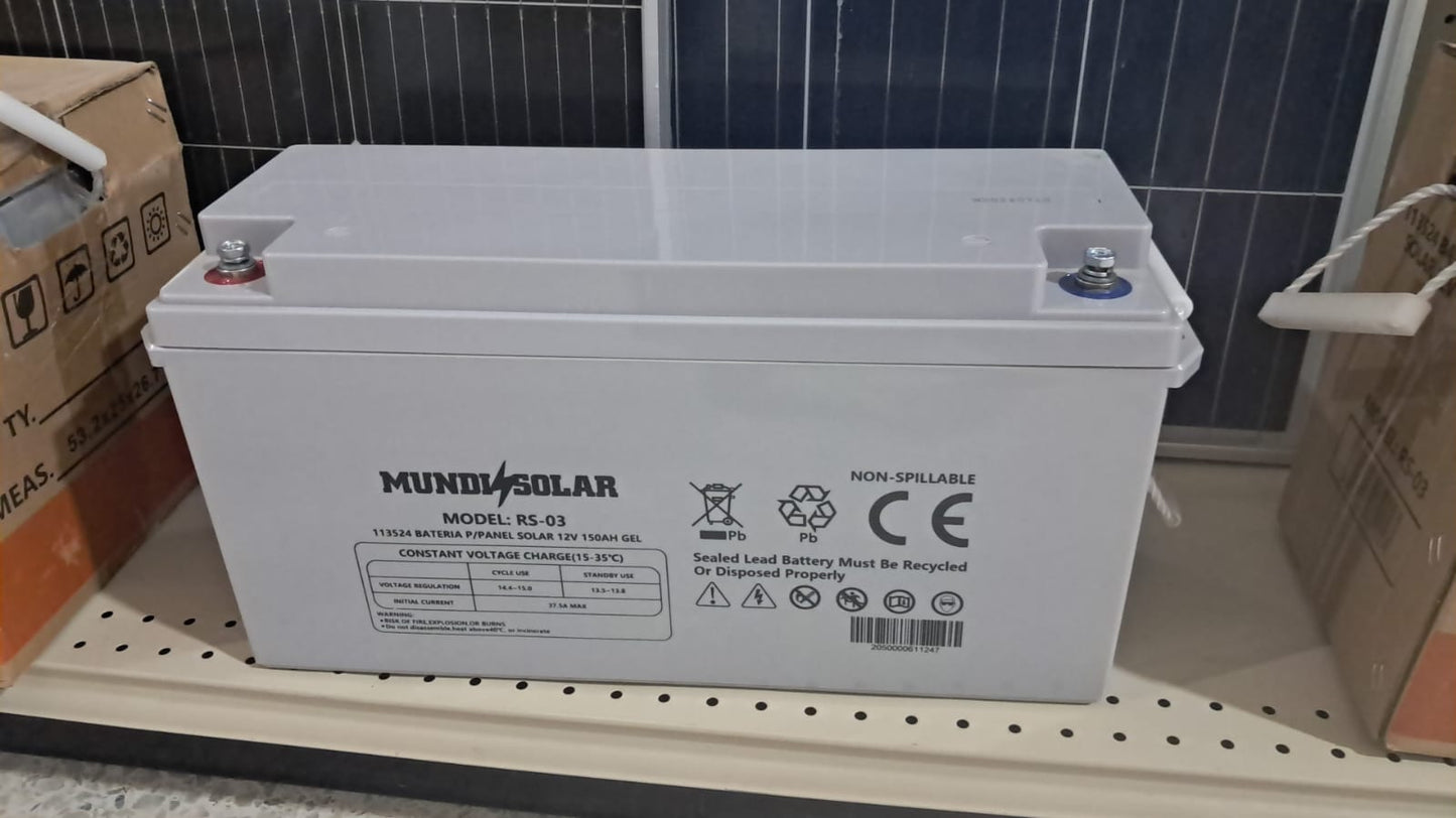 BATERIA SOLAR DE GEL DE 150 AMPERIOS