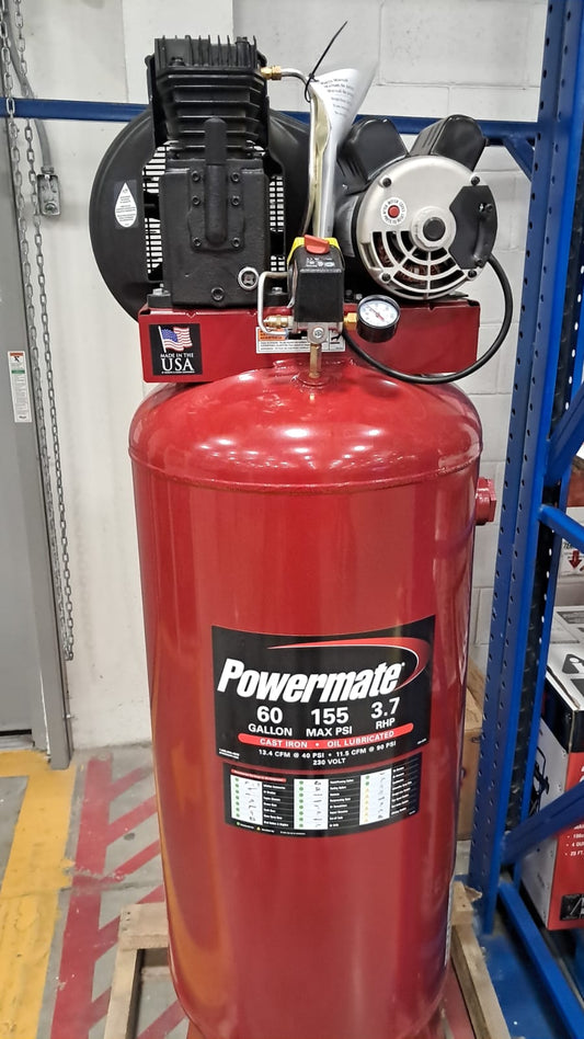 COMPRESOR POWERMATE AMERICANO DE 60 GALONES / 155 PSI