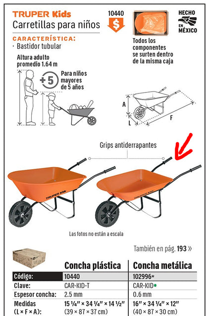 CARRETA TRUPER PARA NINO METÁLICA CAR-KID