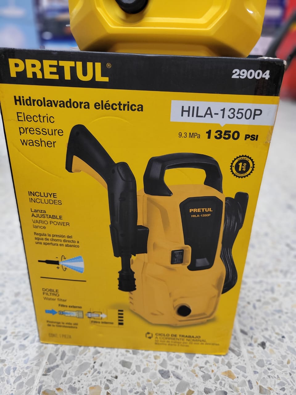 HIDROLAVADORA PRETUL DE 1,350 LIBRAS DE PRESION