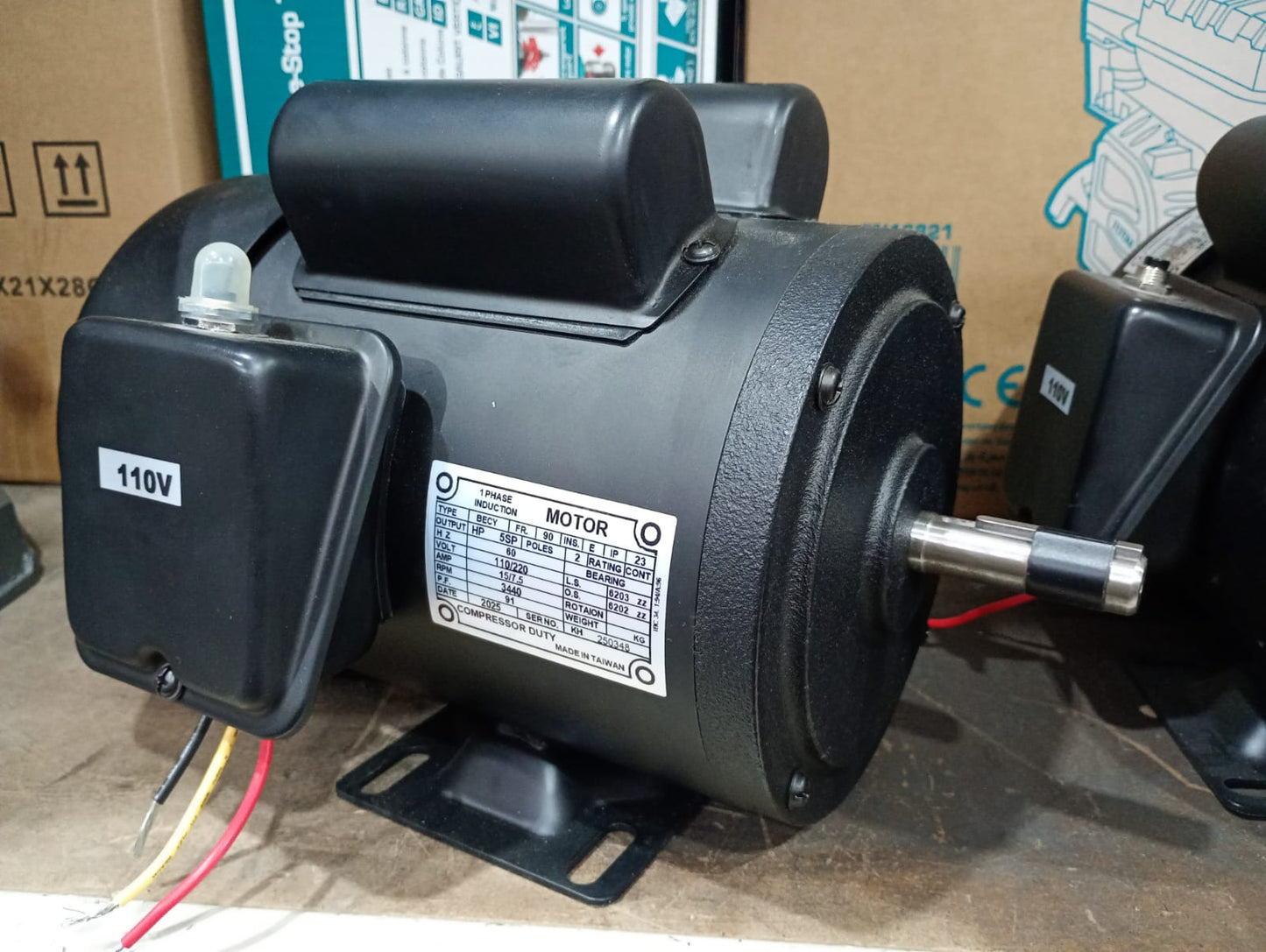 MOTOR DE 5 HP DE 3500 RPM RYK