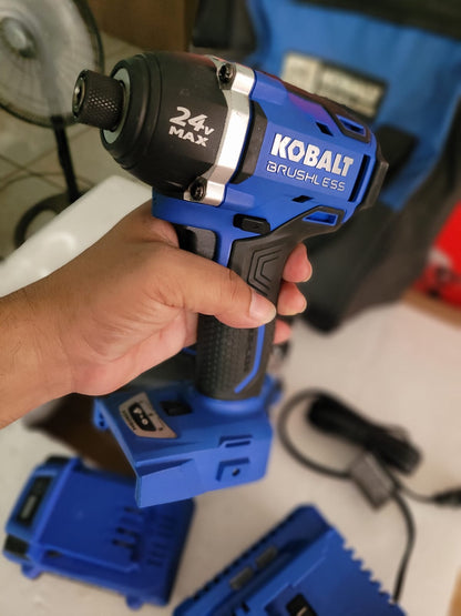COMBO DE TALADROS INALAMBRICOS KOBALT DE 24 VOLTIOS