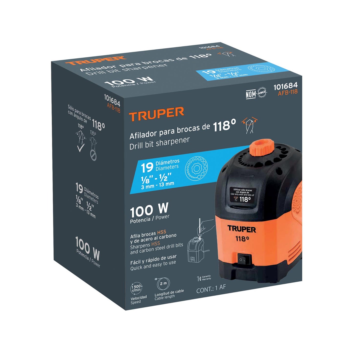AFILADOR PARA BROCAS HSS TRUPER