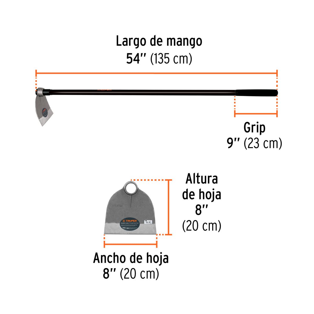 AZADON C/MANGO FIBRA VIDRIO - 2 Libras