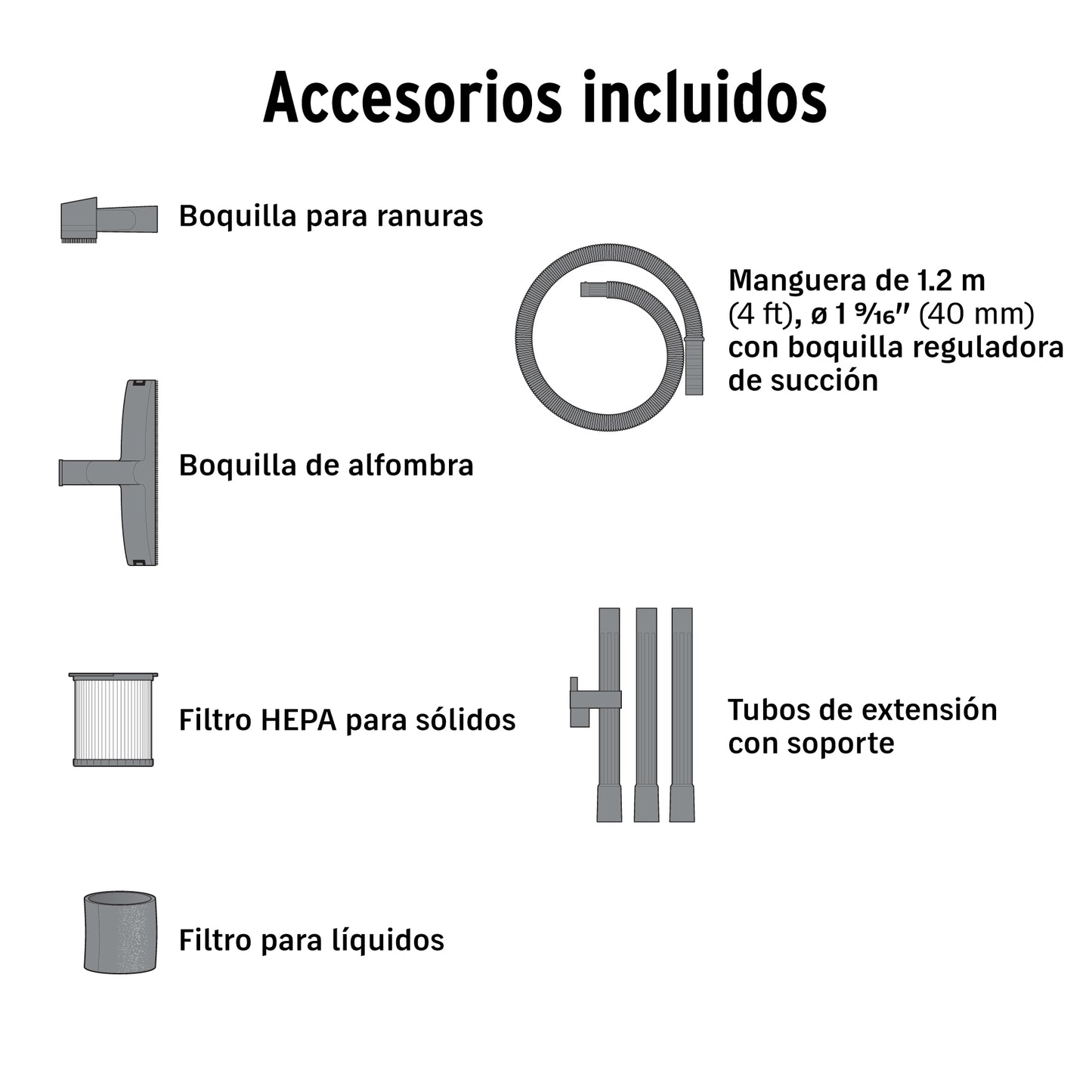 ASPIRADORA TRUPER 3-GLN 3HP FILTRO HEPA ASP-03N
