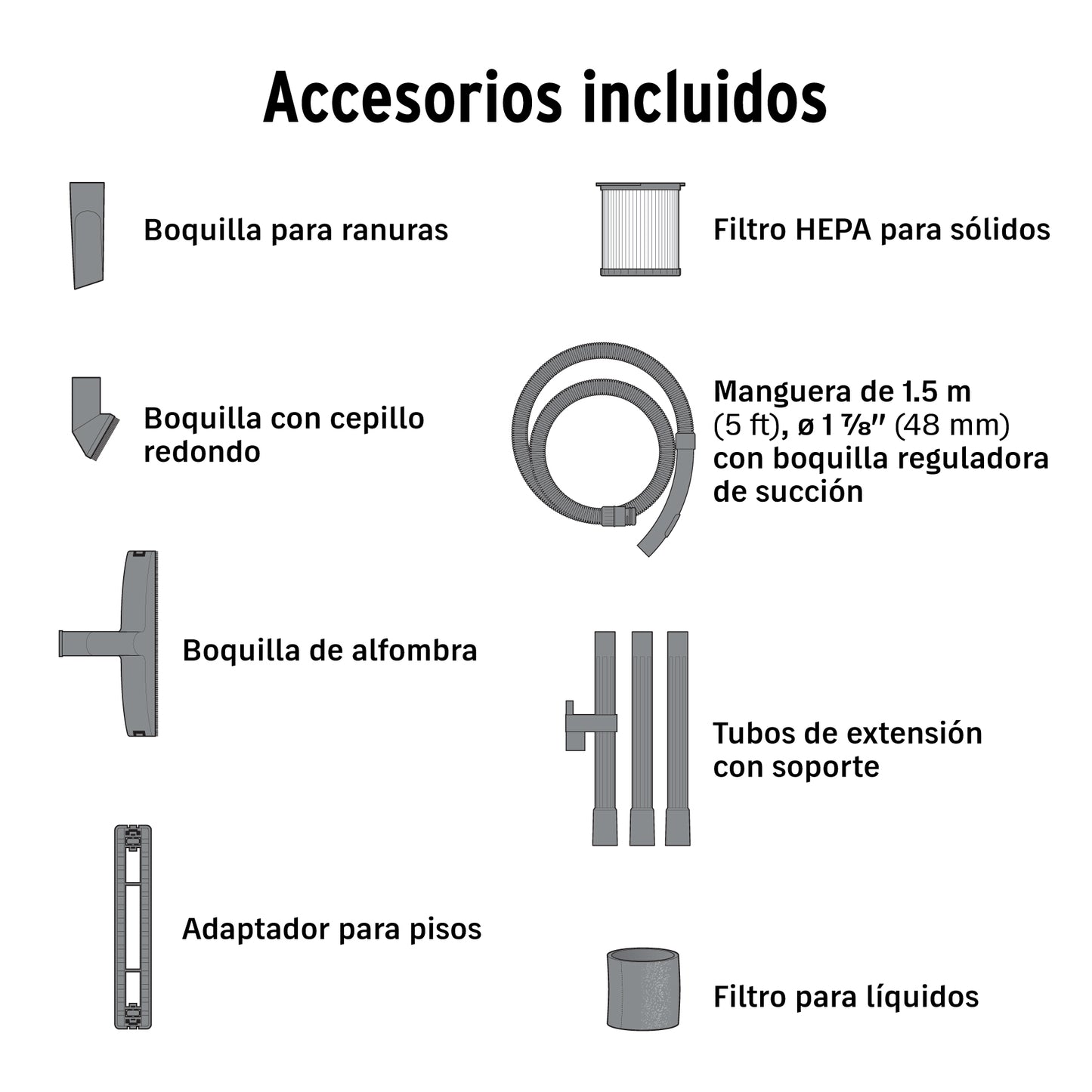 ASPIRADORA TRUPER 6-GLN 4.5HP FILTRO HEPA ASP-06N