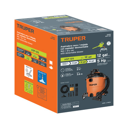 ASPIRADORA TRUPER 12-GLN 5HP ASPI-12