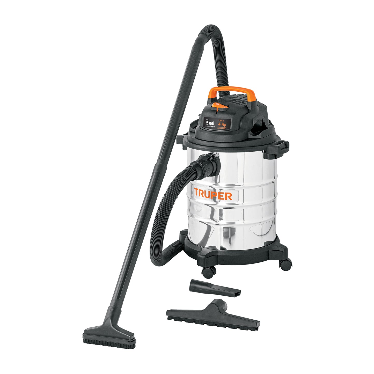ASPIRADORA TRUPER 5-GLN 4HP ACERO INOXIDABLE ASP-5X