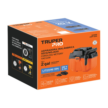 ASPIRADORA INALAMBRICA 20V TRUPER PRO