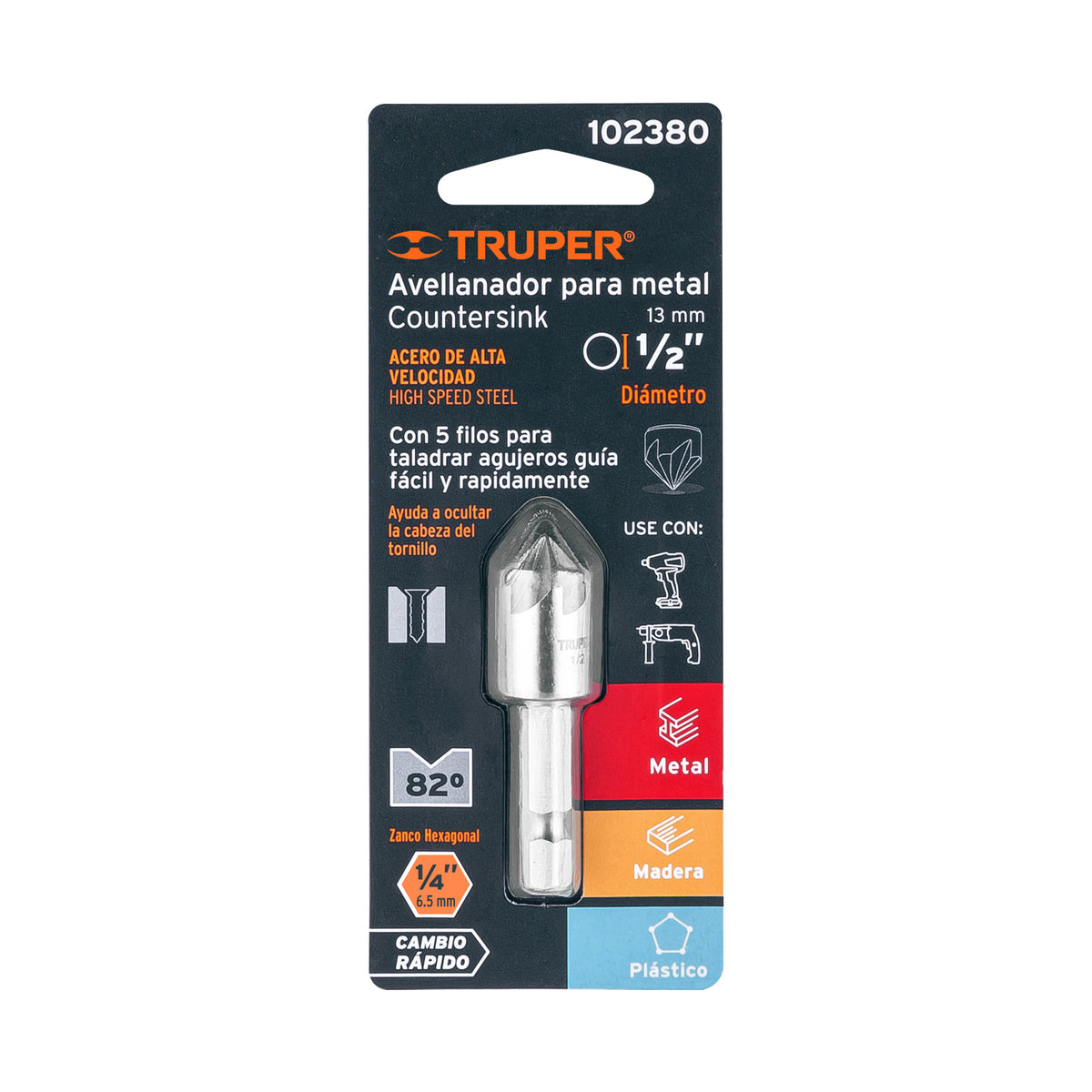 AVELLANADOR HSS CAMBIO RAPIDO 1/2 AV-1/2 TRUPER