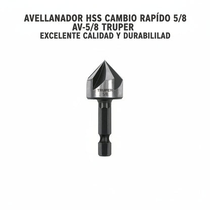 AVELLANADOR HSS CAMBIO RAPIDO 5/8 AV-5/8 TRUPER