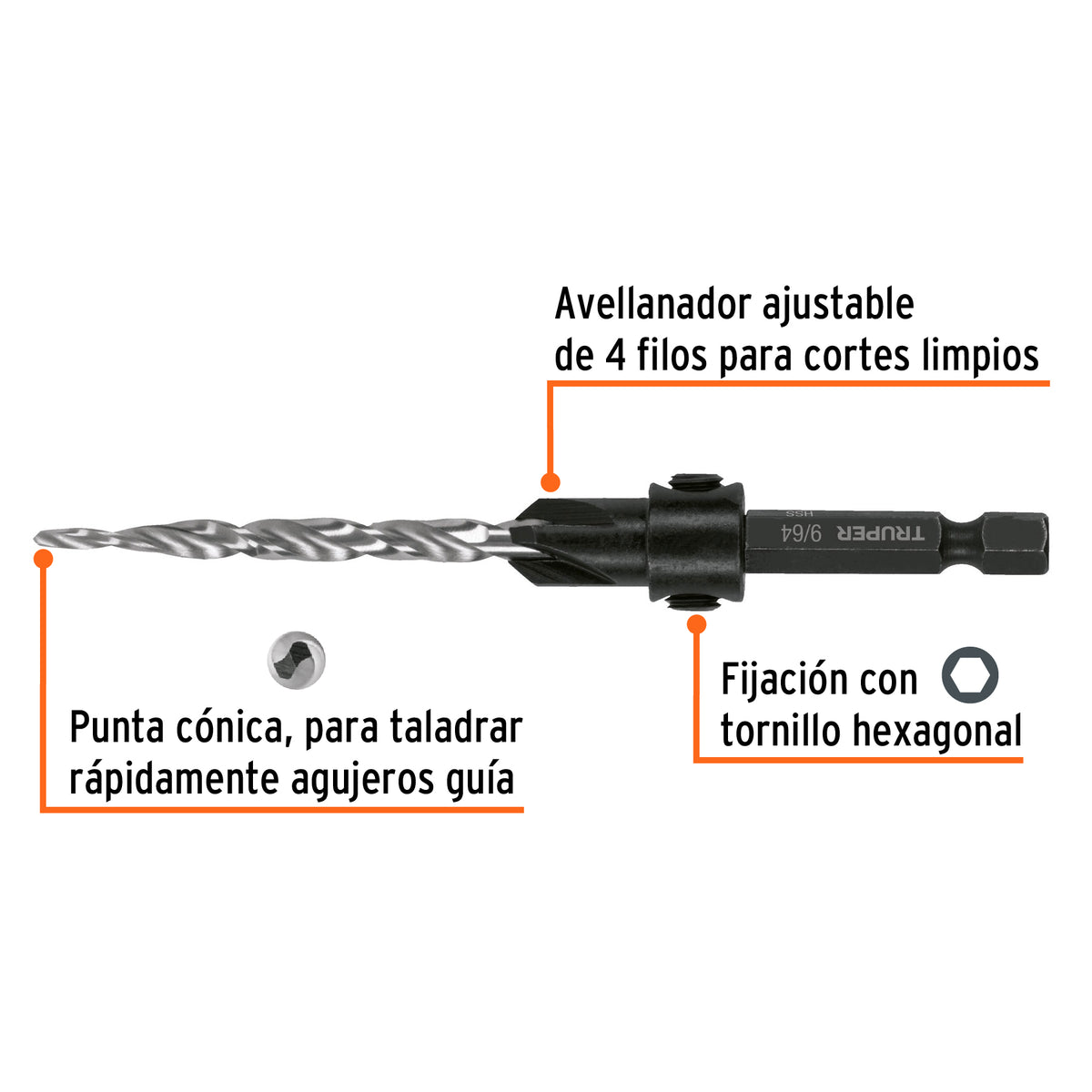 BROCA PARA MADERA AVELLANADORAS #10 TRUPER