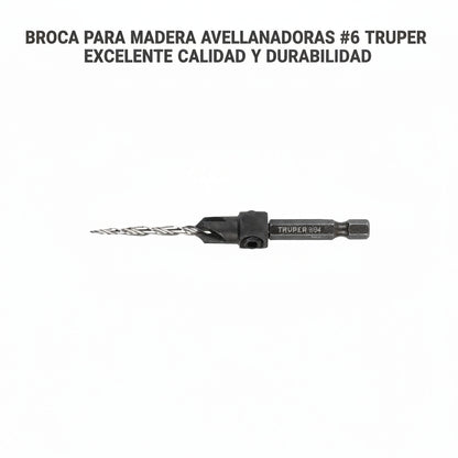 BROCA PARA MADERA AVELLANADORAS #6 TRUPER