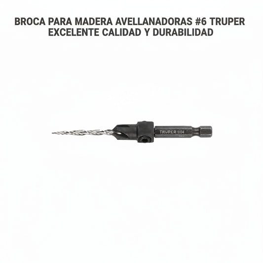 BROCA PARA MADERA AVELLANADORAS #6 TRUPER