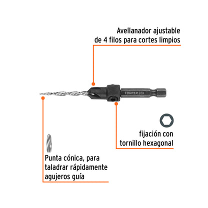 BROCA PARA MADERA AVELLANADORAS #6 TRUPER