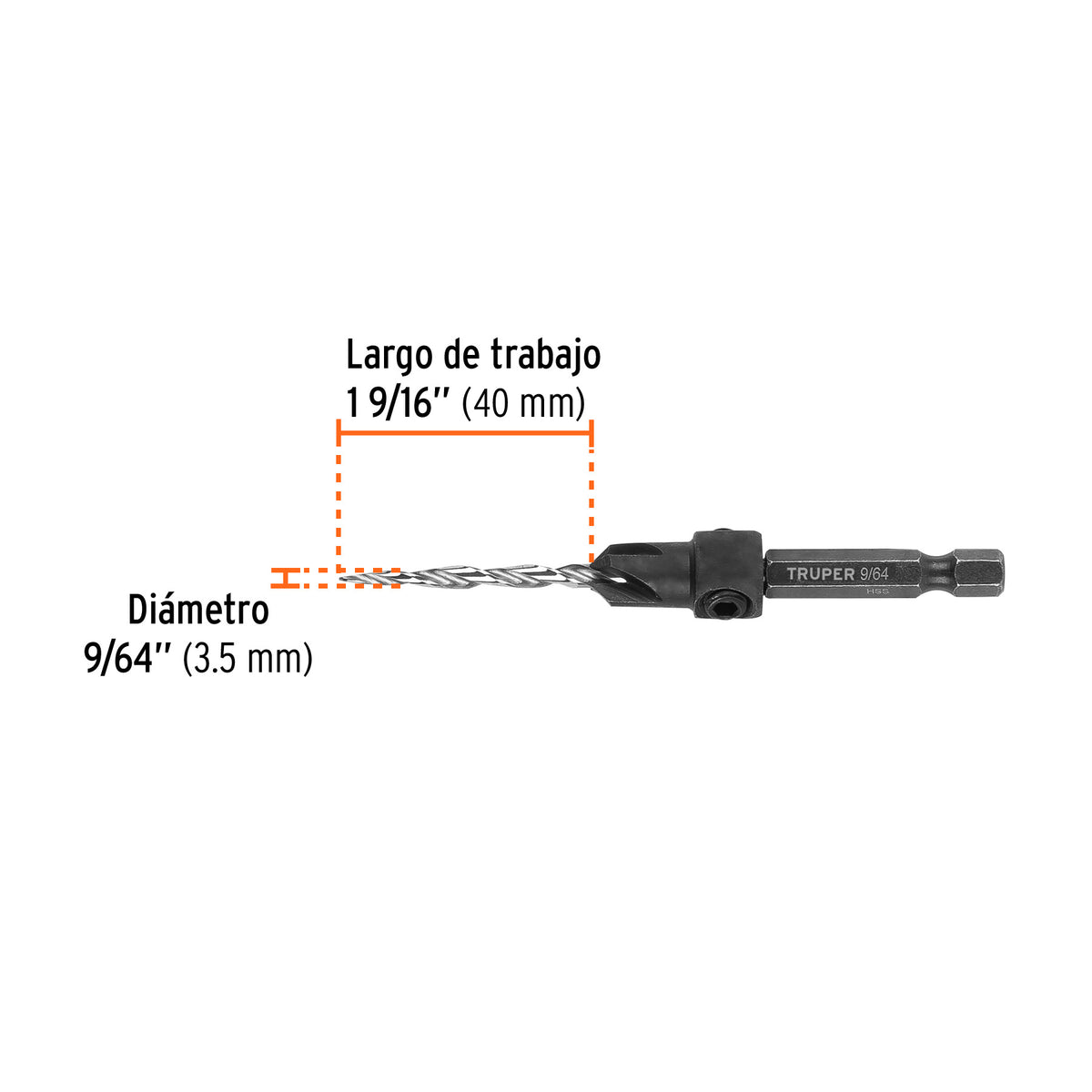BROCA PARA MADERA AVELLANADORAS #6 TRUPER