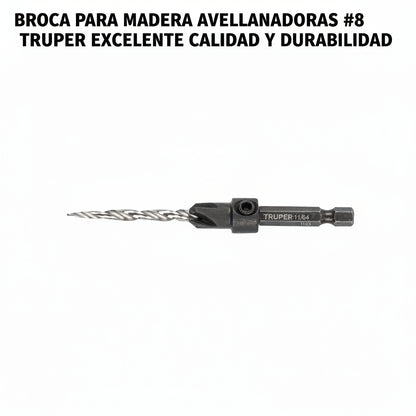 BROCA PARA MADERA AVELLANADORAS #8 TRUPER