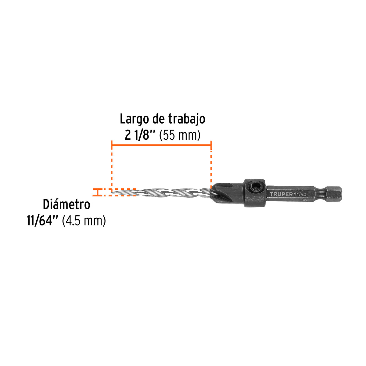 BROCA PARA MADERA AVELLANADORAS #8 TRUPER